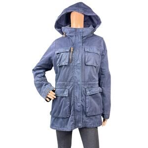 Steve Madden Navy Blue Utility Field Jacket Size L